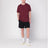 T-shirt rosso vino in cotone Classic-Fit