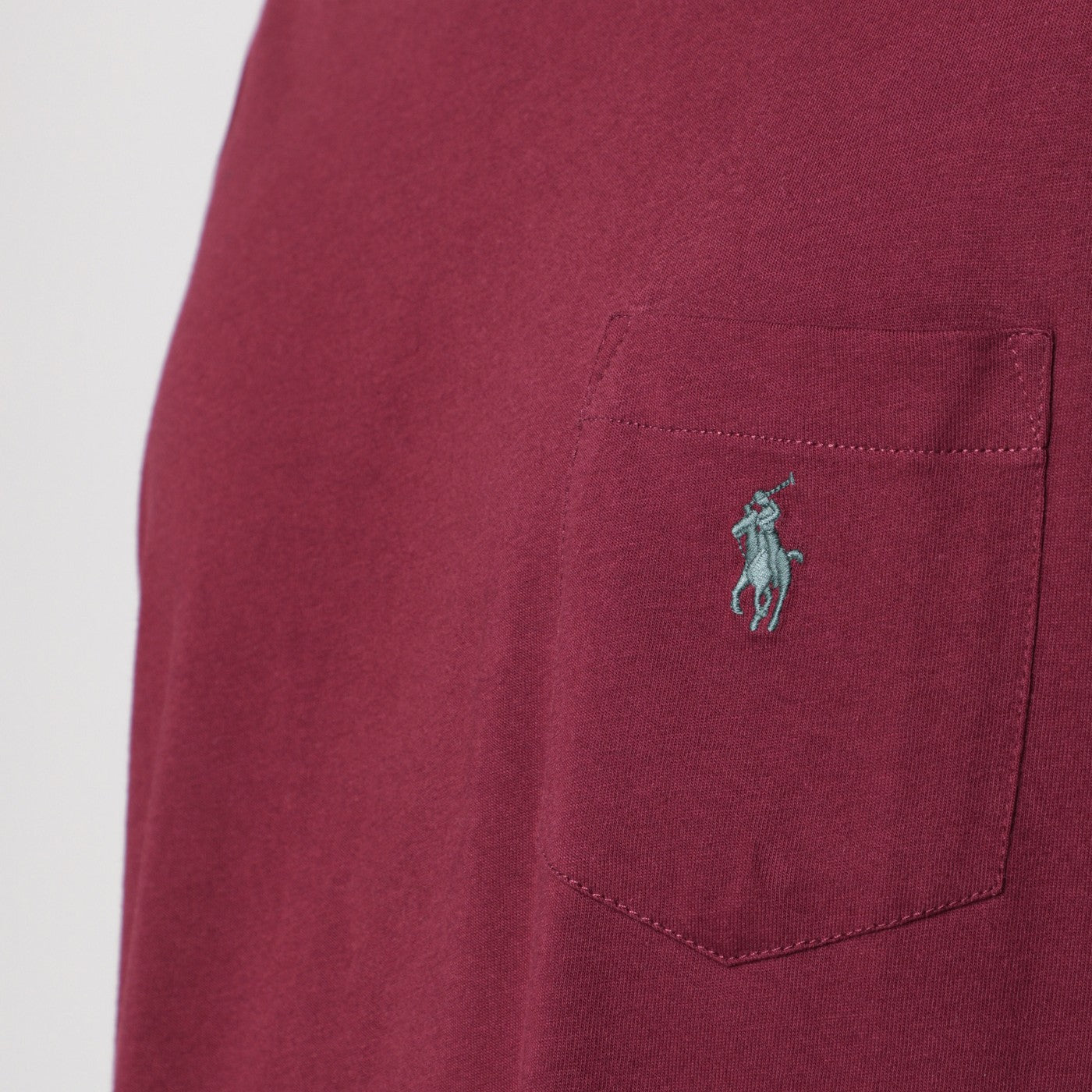 T-shirt rosso vino in cotone Classic-Fit