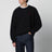 Schwarzes Rundhals-Sweatshirt aus Baumwollmischung