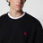 Schwarzes Rundhals-Sweatshirt aus Baumwollmischung
