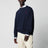 Navyblaues Rundhals-Sweatshirt aus Baumwollmischung
