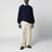Navyblaues Rundhals-Sweatshirt aus Baumwollmischung