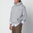 Sweat-shirt à capuche gris en coton molletonné