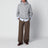Sweat-shirt à capuche gris en coton molletonné