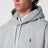 Sweat-shirt à capuche gris en coton molletonné