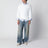 Maglione bianco in cotone a trecce