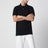 Schwarzes Custom Slim-Fit Poloshirt aus Baumwolle