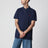 Polo blu navy in cotone Custom Slim-Fit