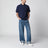 Polo blu navy in cotone Custom Slim-Fit