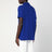 Polo blu elettrico Custom Slim-Fit