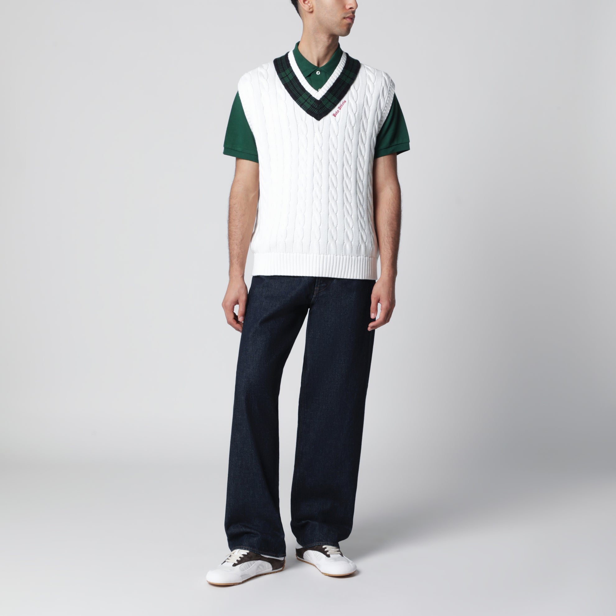 Forest green cotton Custom Slim-Fit polo shirt