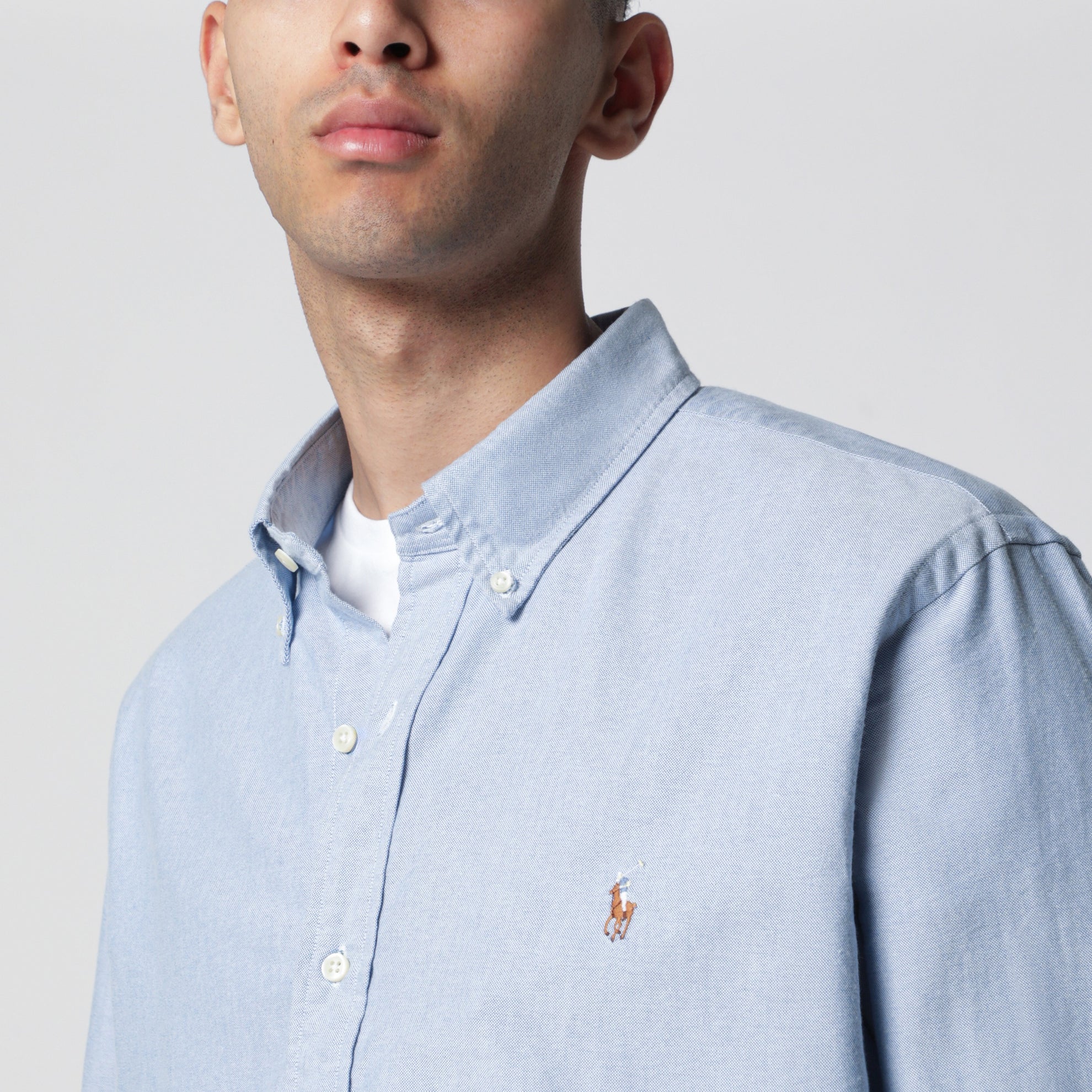 Camicia Oxford azzurra Custom-Fit