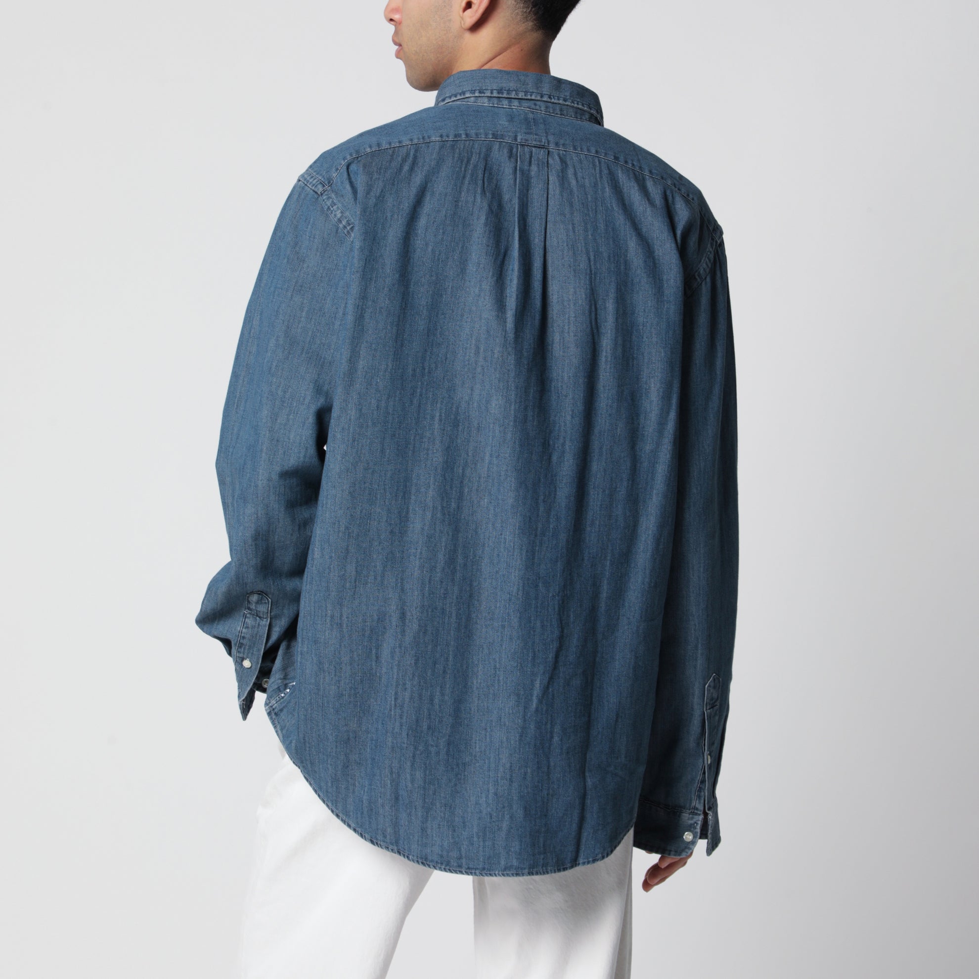 Blue denim Custom-Fit shirt