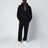 Black cotton-blend jogging trousers