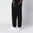 Black cotton-blend jogging trousers