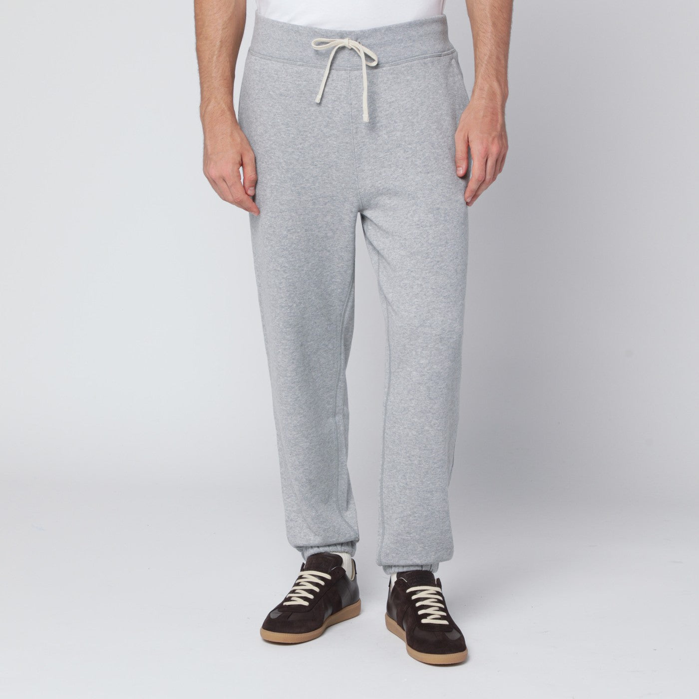 Pantalon de jogging gris en mélange de coton