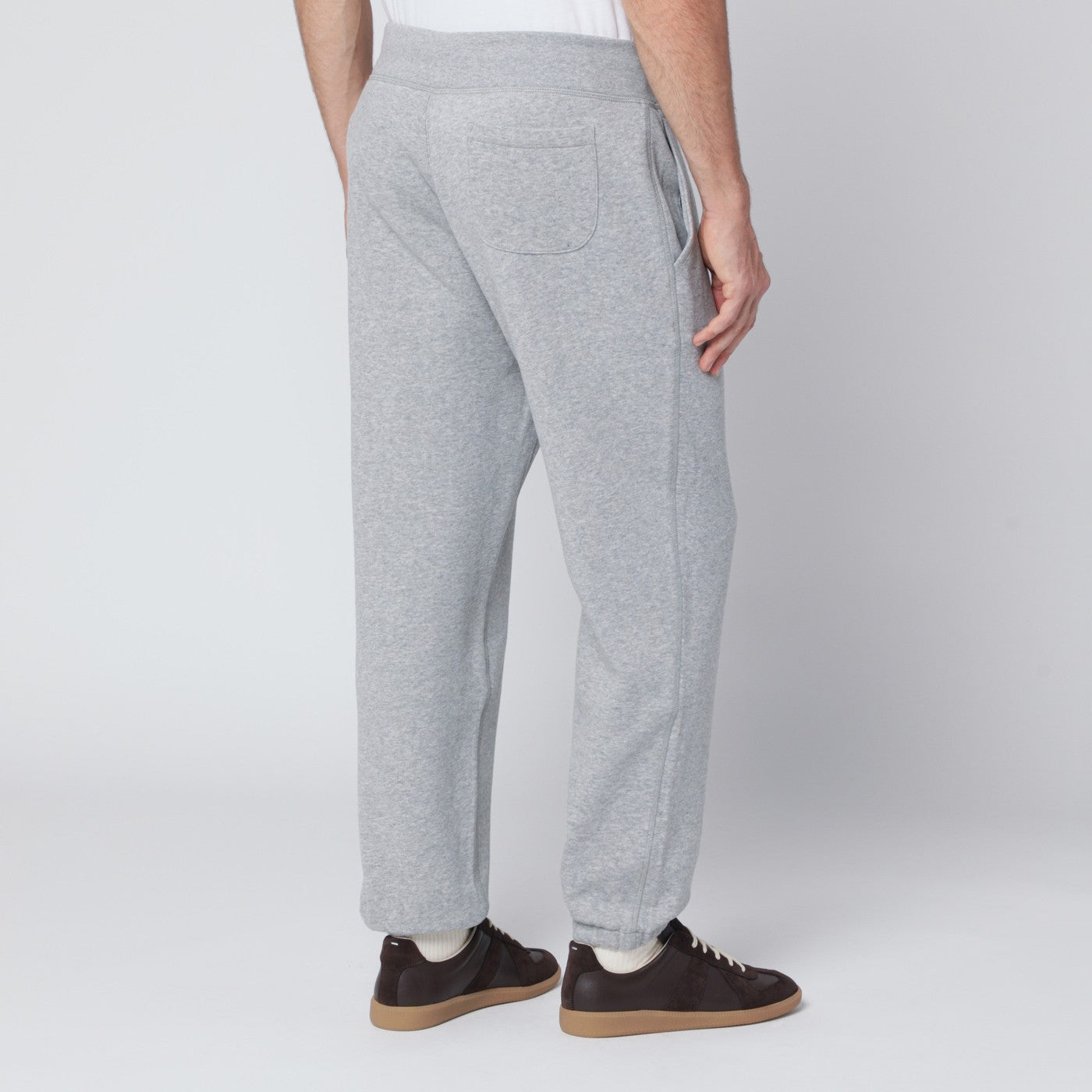 Pantalon de jogging gris en mélange de coton