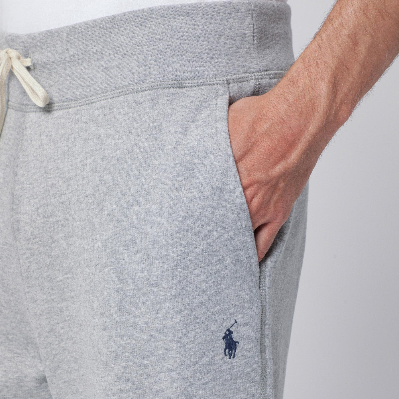 Pantalon de jogging gris en mélange de coton