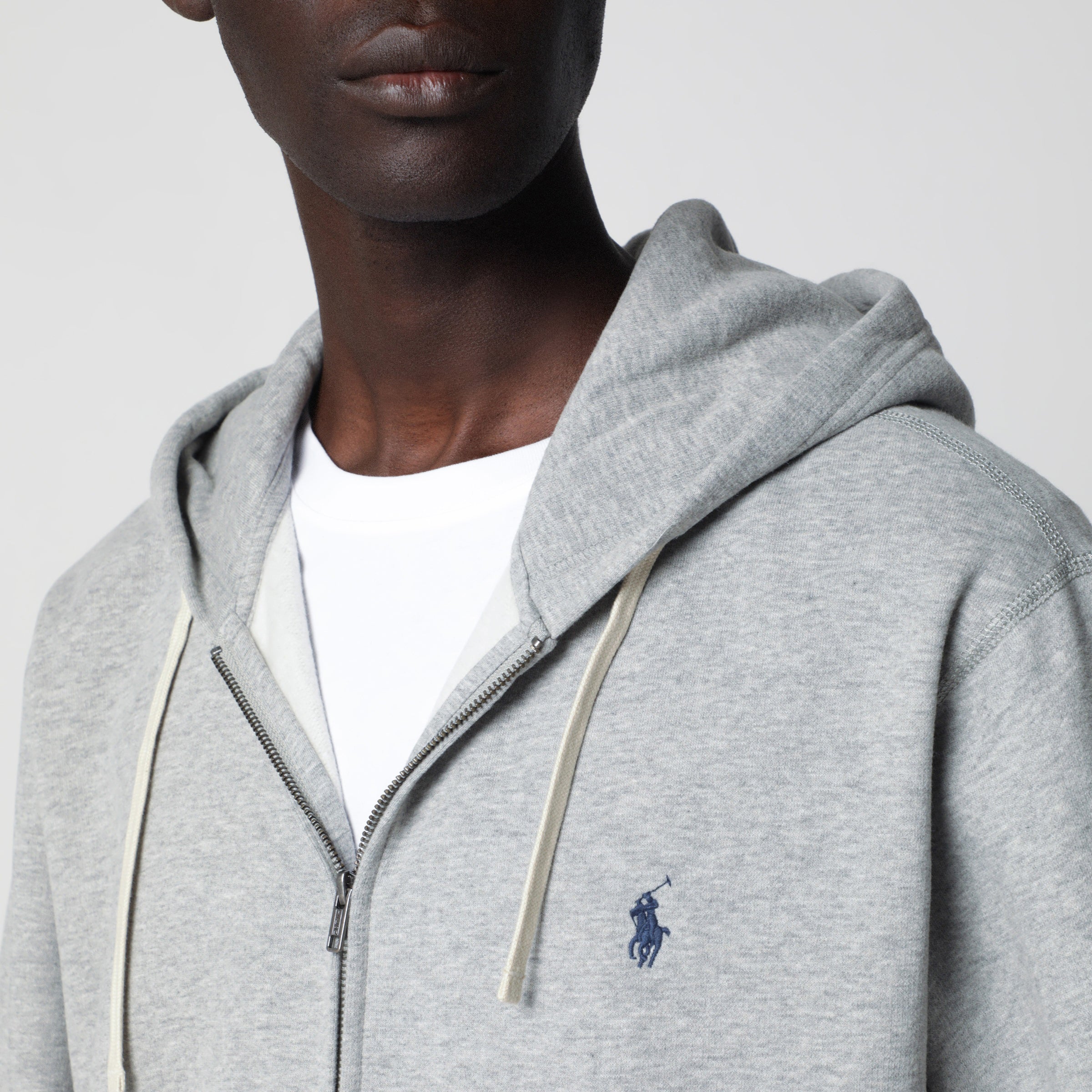 Polo Ralph Lauren Gray cotton zip-up hoodie | TheDoubleF
