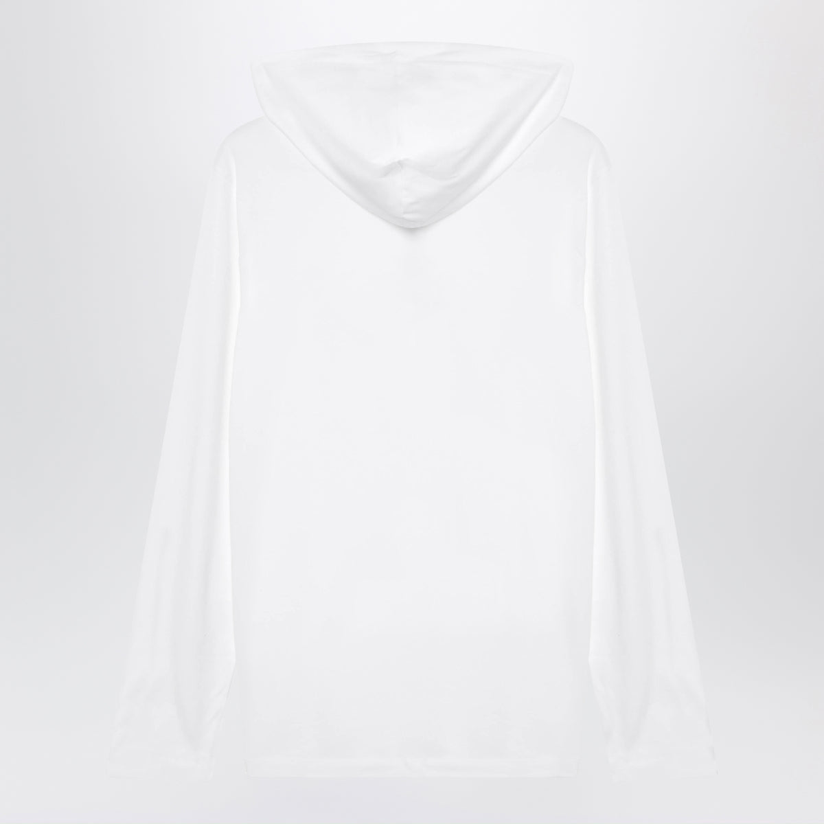 White hooded sweatshirt in cotton