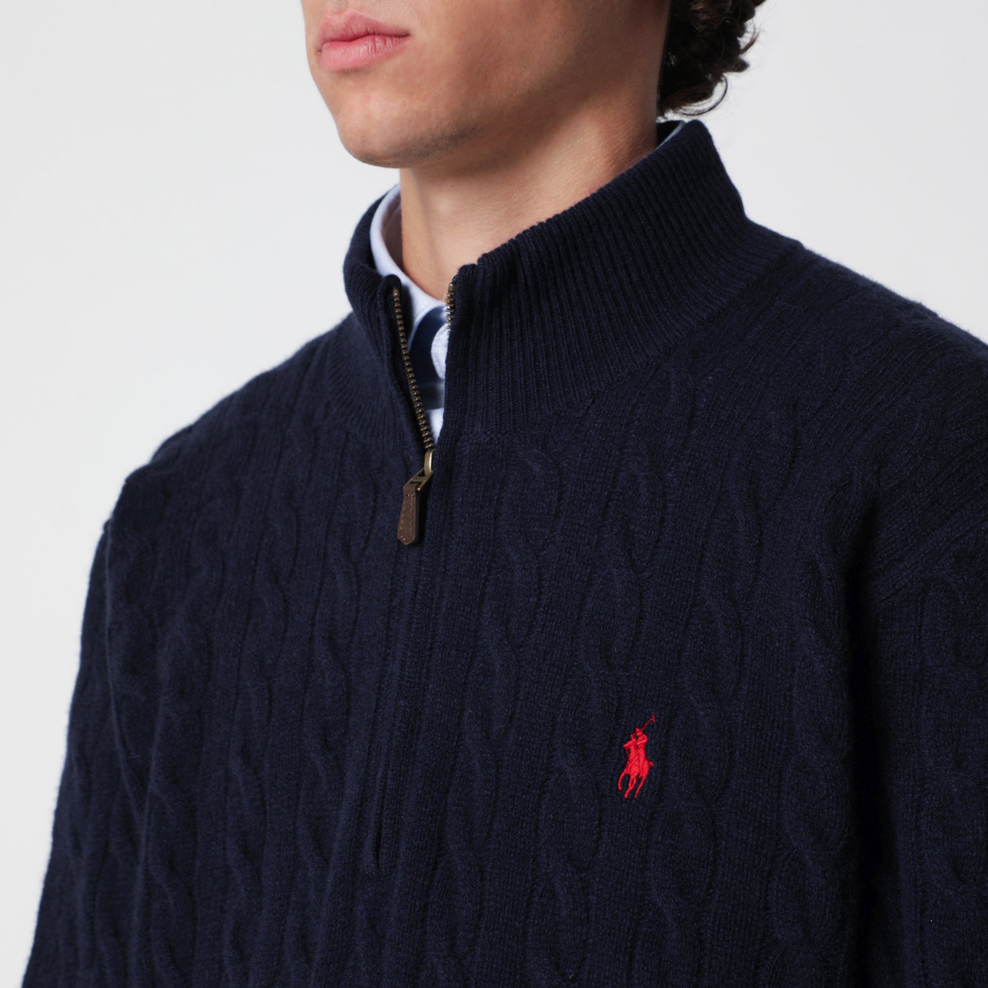 Maglione Hunter Navy in lana e cashmere