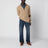 Camel cable-knit sweater in wool and cashmere