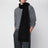 Black wool scarf with embroidered pony