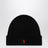 Black wool hat with pony