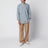 Camicia bianca/verde foresta a righe Slim-Fit Stretch