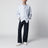Camicia Oxford a righe azzurra/bianca Custom-Fit