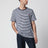 T-shirt rayé blanc/bleu marine Custom Slim-Fit