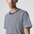 T-shirt rayé blanc/bleu marine Custom Slim-Fit