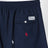 Short de bain Traveler bleu marine avec logos brodés