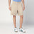 Beige cotton Big-Fit Shorts