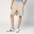 Beige cotton Big-Fit Shorts
