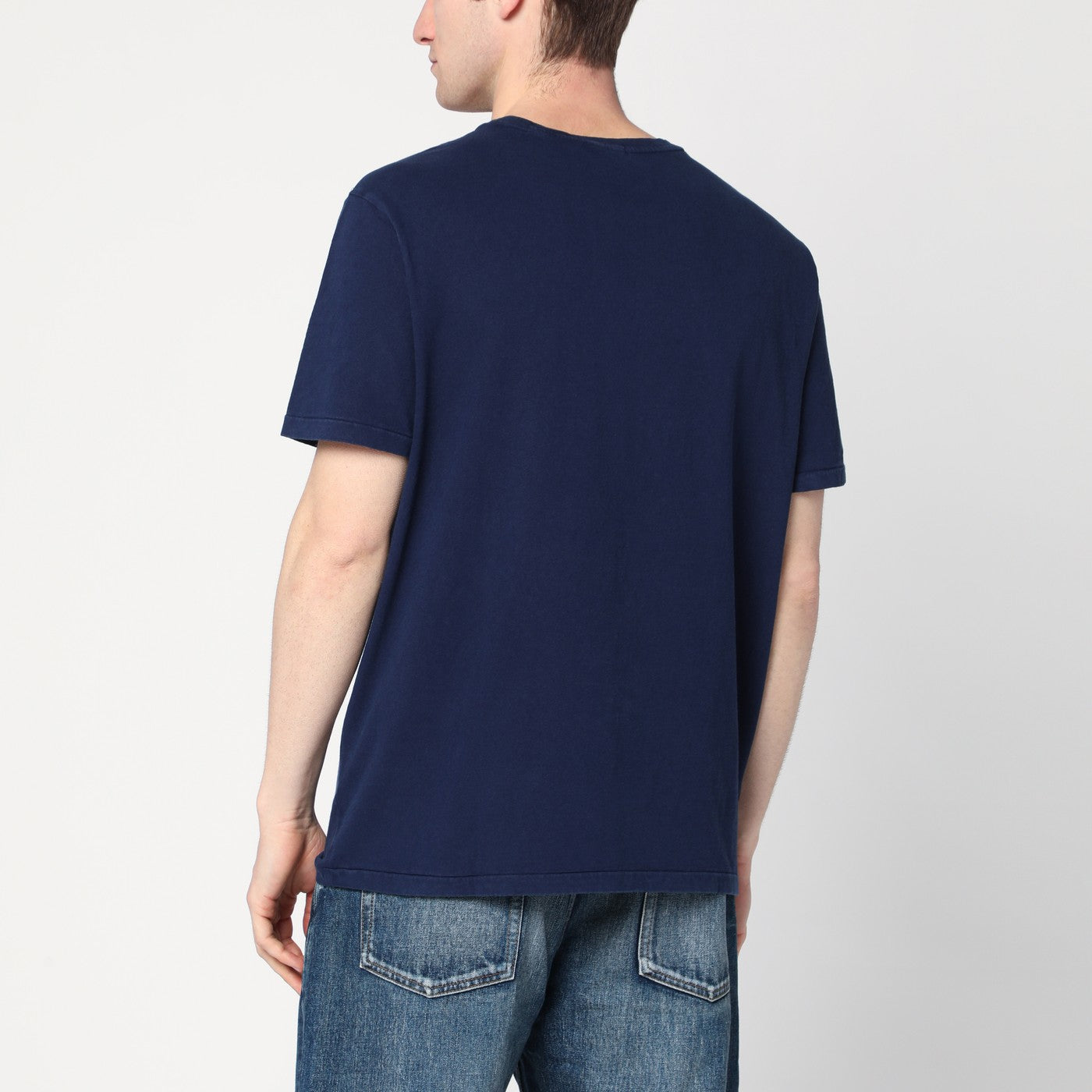 T-shirt en coton bleu marine