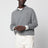 Grey cable knit sweater in wool and cashmere