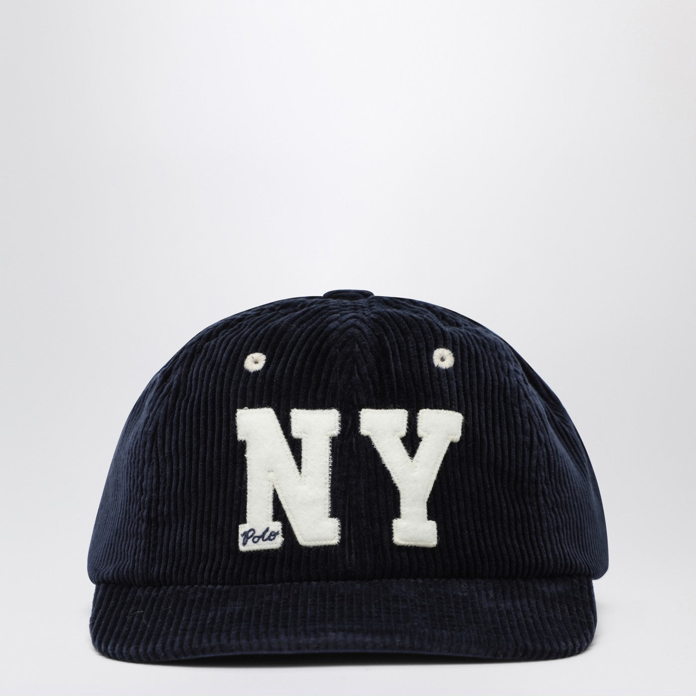 Casquette de baseball bleue en velours côtelé