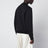 Felpa con zip nera in misto cotone