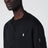 Felpa con zip nera in misto cotone