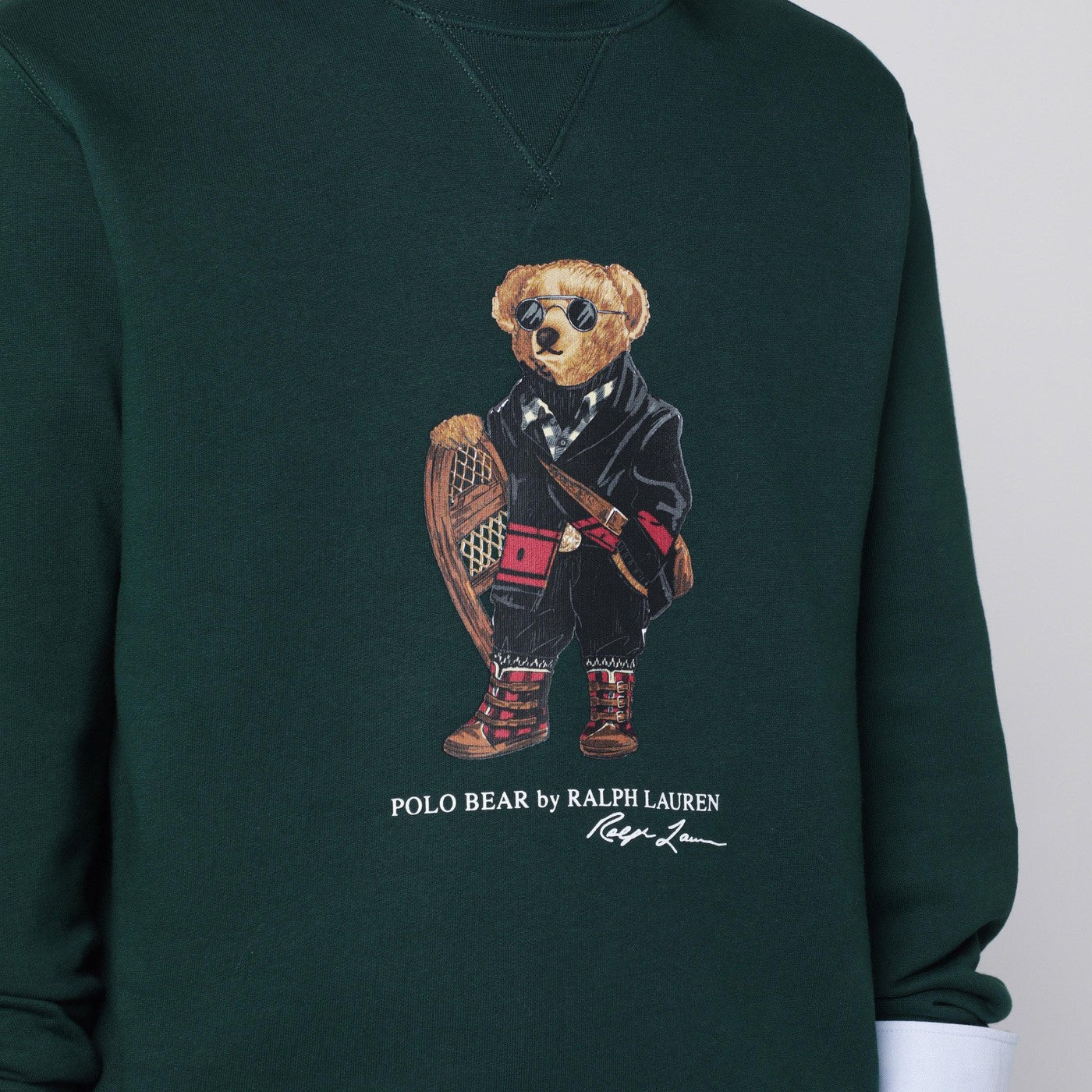 Moosgrünes Polo Bear Sweatshirt