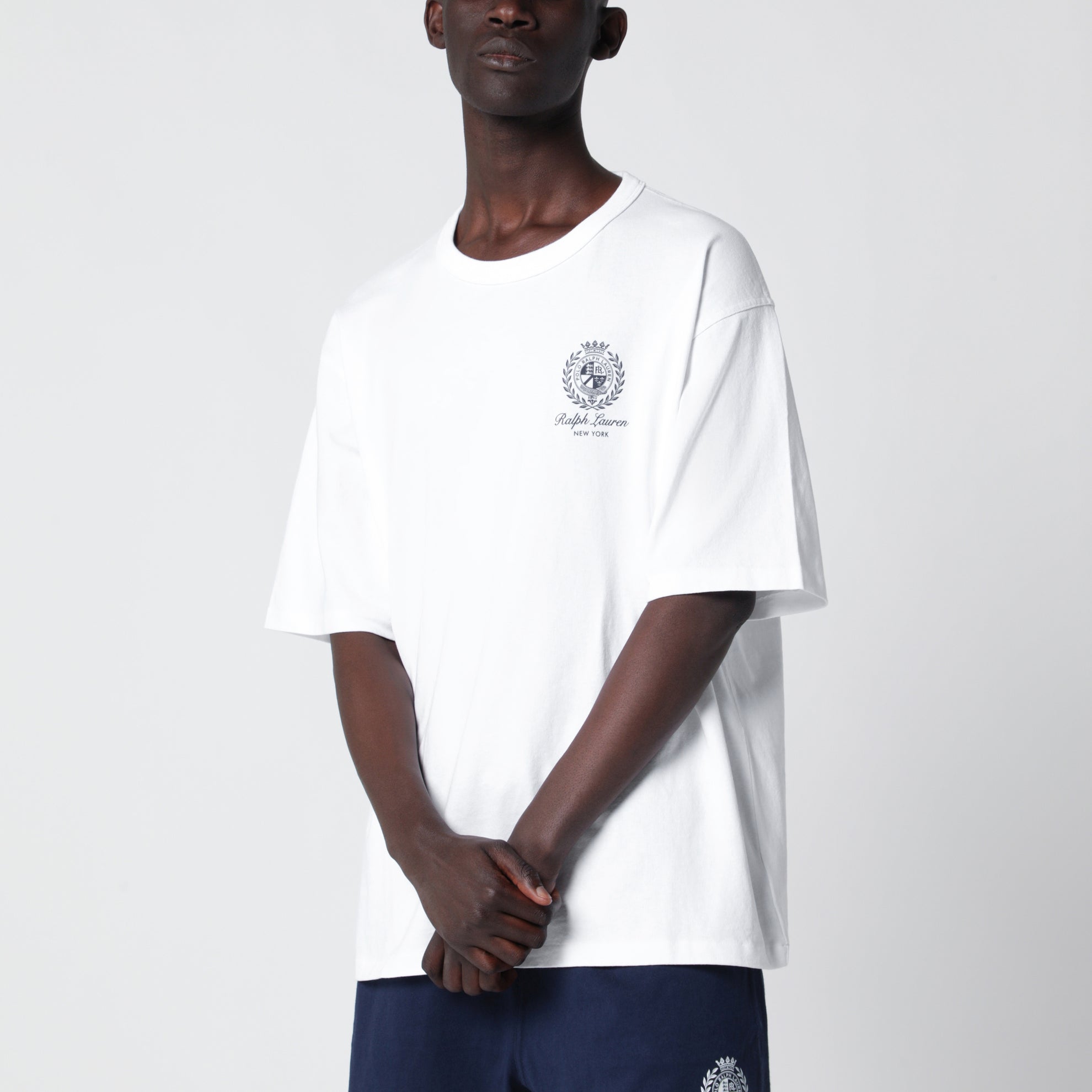 Weißes Relaxed-Fit T-Shirt Mit Logo-Prints