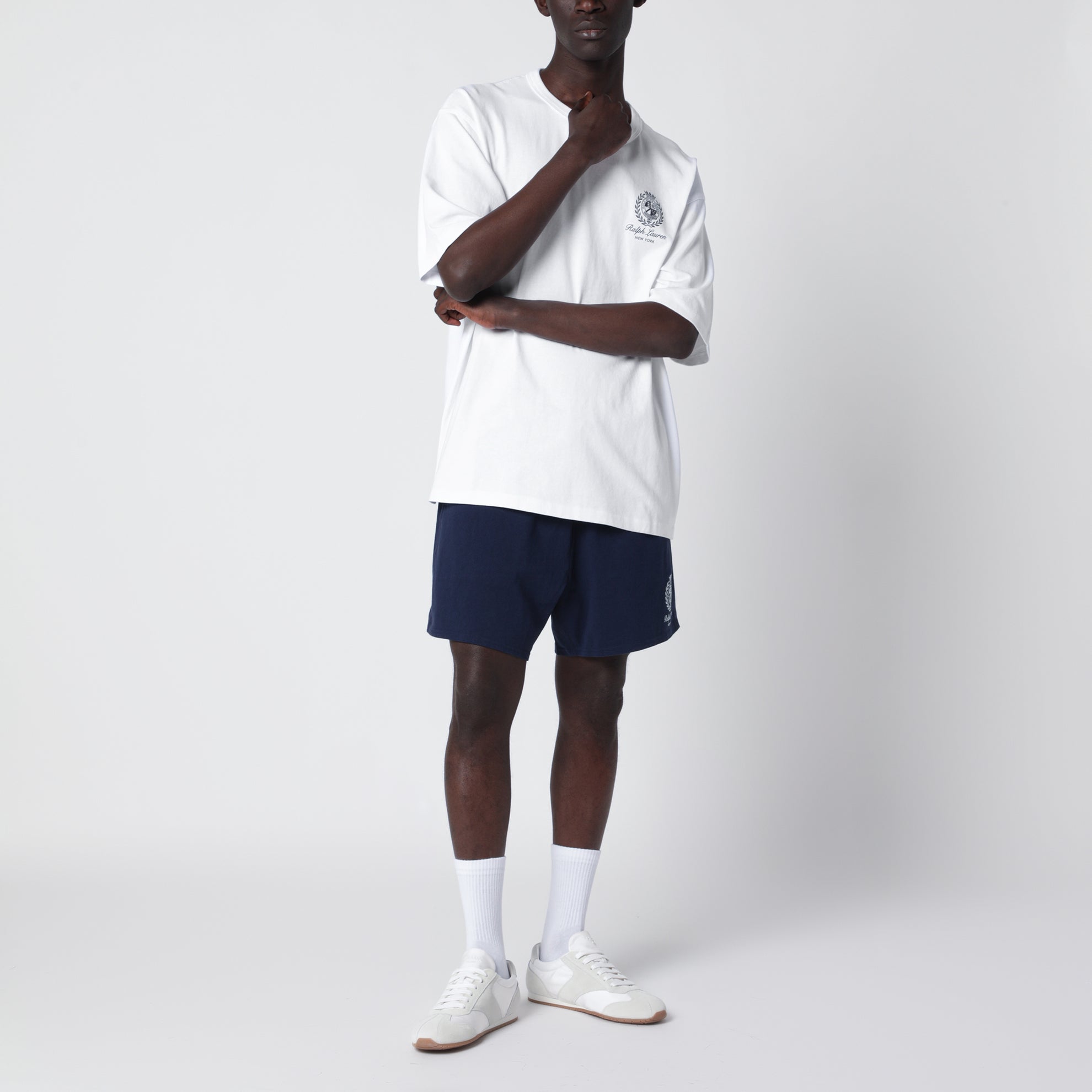 Weißes Relaxed-Fit T-Shirt Mit Logo-Prints