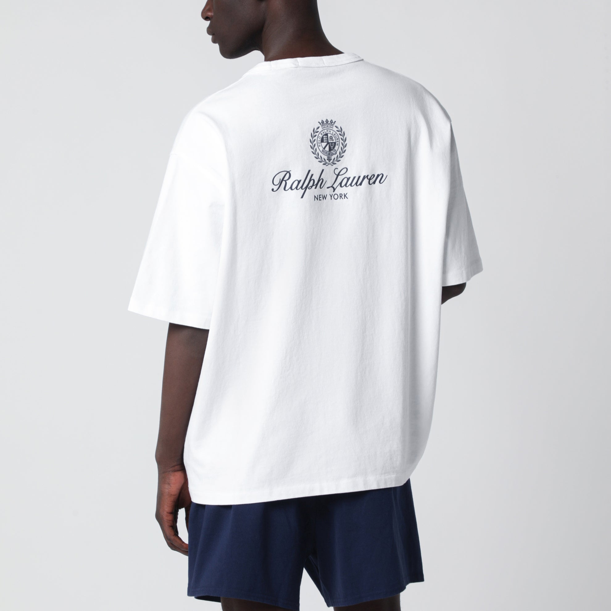 Weißes Relaxed-Fit T-Shirt Mit Logo-Prints