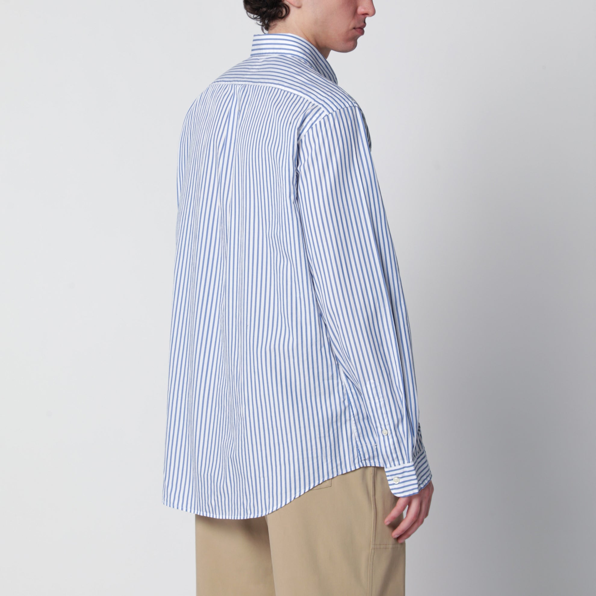 White/blue striped Custom-Fit shirt