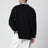 Felpa girocollo nera in cotone Relaxed-Fit