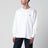 Felpa girocollo bianca in cotone Relaxed-Fit