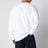 Felpa girocollo bianca in cotone Relaxed-Fit