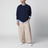 Felpa girocollo blu navy in cotone Relaxed-Fit