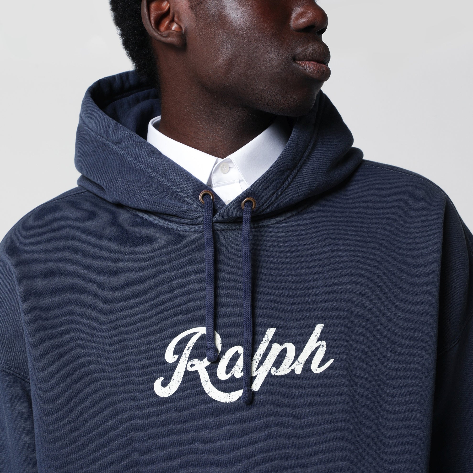 Felpa con cappuccio con stampa logo Relaxed-Fit